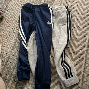 Adidas sweatpants size 6 blue and gray used